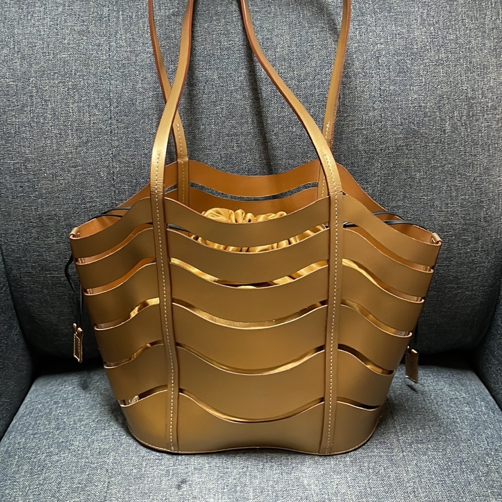 Francesco Biasia Cage Leather Tote - Picture 7 of 14